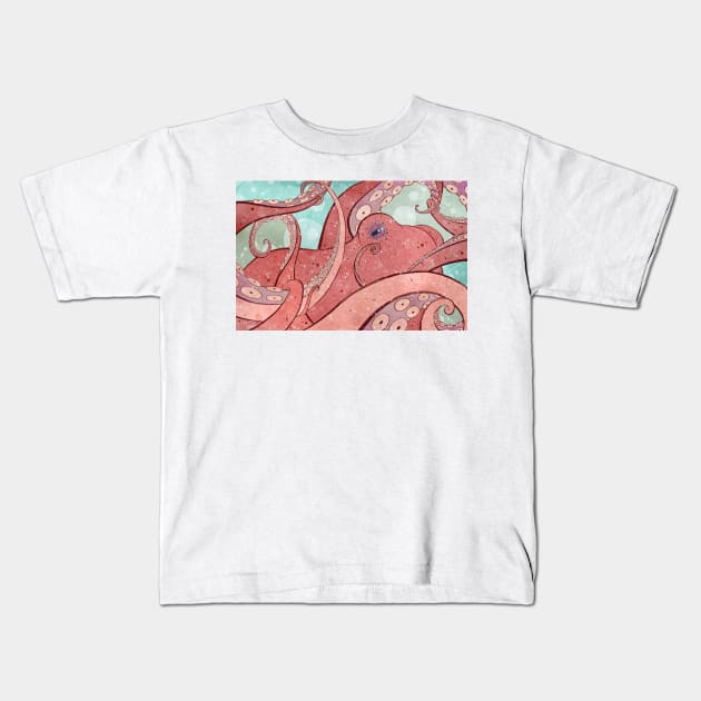 Octopus Kids T-Shirt by TaylorRoseMakesArt